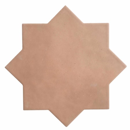 Apollo Tile Seville 7 x 7 in. Matte Terracotta Porcelain Star Wall and Floor Tile 5.31 sq ft/case, 34PK TNG88STRCOTA