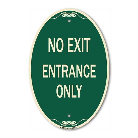 Signmission Exit Sign, Heavy Gauge Aluminum, 18 in W, 12 in H A-OV-G-1218-23847