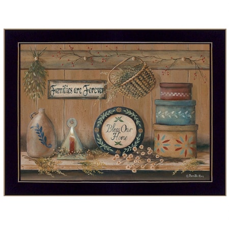 Homeroots Treasures on the Shelf II 1 Black Framed Print Wall Art 415862