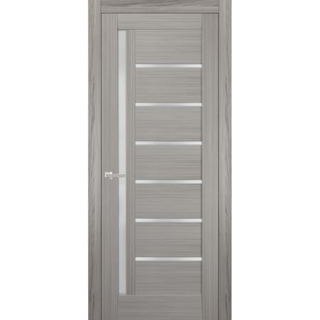 Sartodoors French Interior Door, 30" x 96", Gray QUADRO4088ID-SSS-3096