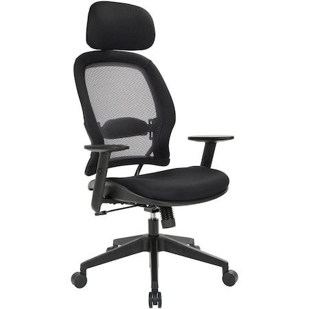 Office Star Executive Chair Desk Chair, 18-13/16" to 23-1/16" Height, Mesh, Black 55403