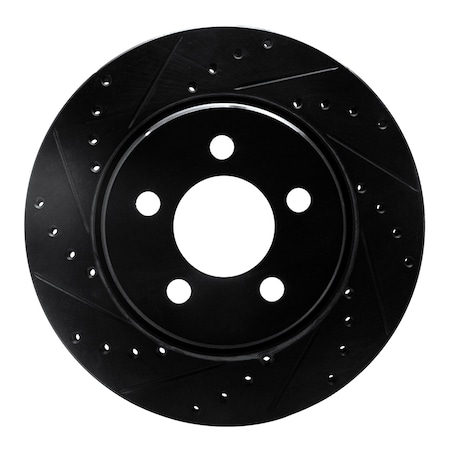 Dynamic Friction Co DFC Brake Rotor - Drilled and Slotted - Black 633-42020L