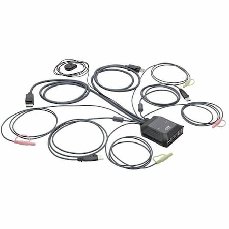 Tripp Lite USB DisplayPort Cable KVM Switch w A/V Peripheral Sharing 2-Port B032-DPUA2