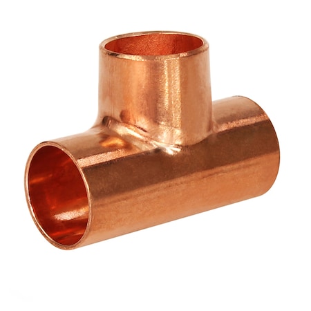Everflow Copper Reducing Tee Fitting with Solder Cups 1/2''x1/2''x3/4'' CCRT0123