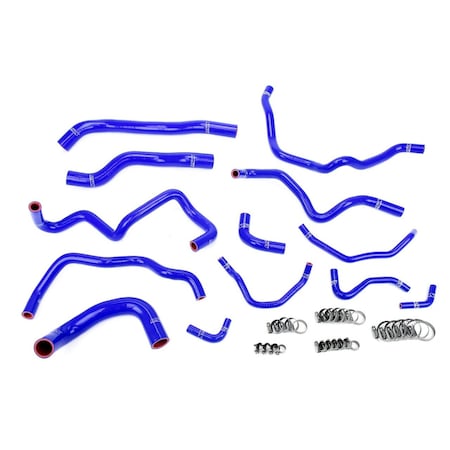 Hps Performance High Temp Reinforced Silicone Radiator and Heater Coolant Hose Kit, Blue, 57-2004-BLUE
