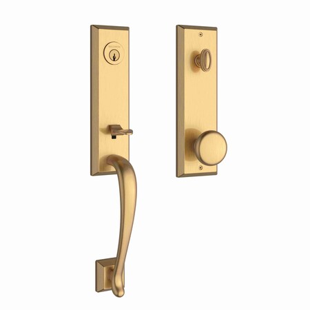 Baldwin Emergency Egress Del Mar Handleset with Round Knob and Square Bevel Escutcheon with 6AL Latch and EEDELXROUSBE044