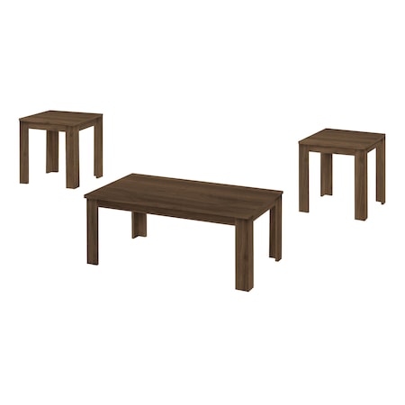 Homeroots Set of Three 44" Dark Brown Coffee Table, 3PK 489964