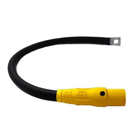 Power Assemblies Type W Pigtail 400A 4/0 AWG Series 16 Male Camlock to Lug 3 ft, Yellow 40TW16003MLY
