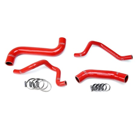 Hps Performance High Temp Reinforced Silicone Radiator and Heater Coolant Hose Kit, Red, 57-1733-RED