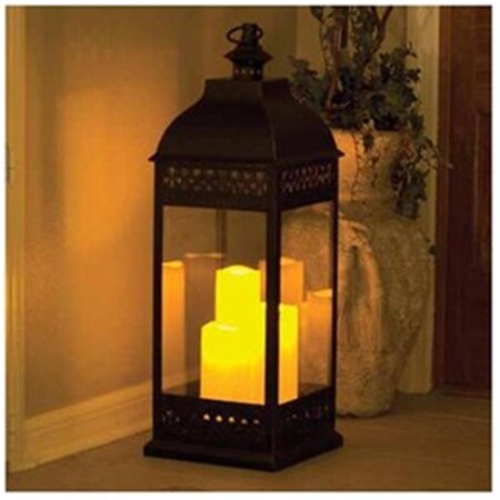 Smart Solar San Nicola Triple LED Candle Lantern - Bronze 80071