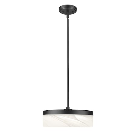 Z-Lite Renaud Matte Black 1 Light Pendant 827P13-MB-LED