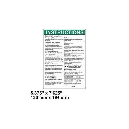 Genie REPLACEMENT DECAL OP INST PLAT 1257188