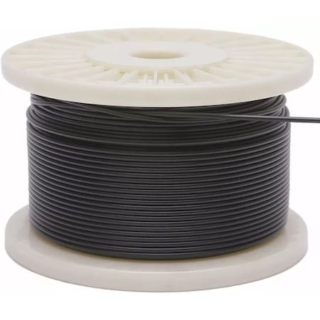 Hyw Products T-304 Black 7x19 Vinyl Coated Wire Rope 1/8''-3/16'' 1000ft 1316719B-1000