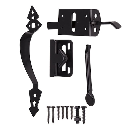 Prosource Thumb Latch, 5/8 in Bolt Head, 7-3/4 in L Bolt, Steel, Powder-Coated 33156PKS-PS