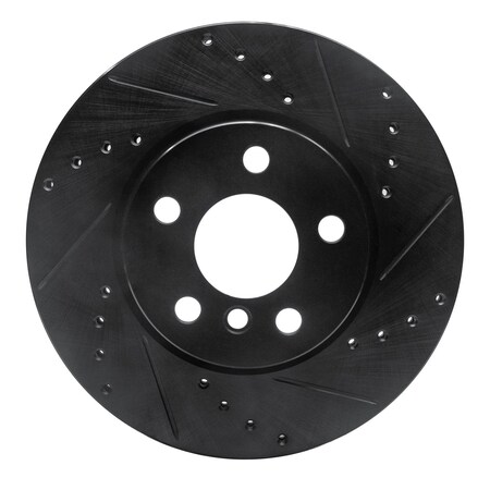 Dynamic Friction Co DFC Brake Rotor - Drilled and Slotted - Black 633-32015R