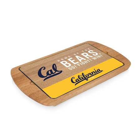 Picnic Time Family Of Brands NCAA Cal Bears Billboard Glass Top Cheese Board - Charcuterie Boards, Parawood 911-01-505-074-0