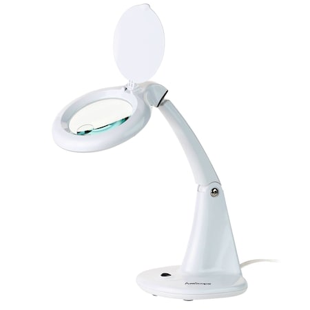 Amscope 1.75X and 4X Magnification 4in Diameter Lens 40 LED Adjustable Tabletop Magnifying Lamp MAGLED-8093-A