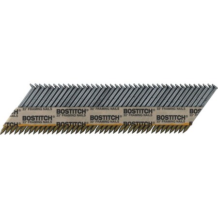 Bostitch 33 Degree Paper Tape Bright Offset Round Head Framing Stick Nail 3-1/4'' x .131'', 2500 Ct. PT-12D131FH25