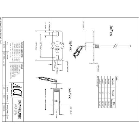 Aci 10K Type II Duct sensor, 12in NO BOX A/CP-DO-12