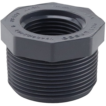 Genova LASCO 839211BC Reducing Bushing, 112 x 1 in, Male x Female, PVC, SCH 80 Schedule 839211-BC