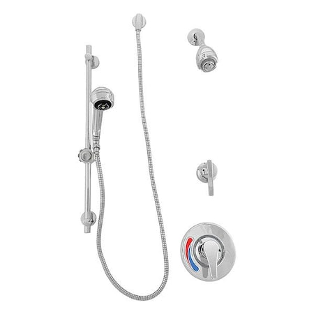 Zurn Wall Mounted, Shower Unit, Chrome Z7301-SS-MT-DV-2P-HW