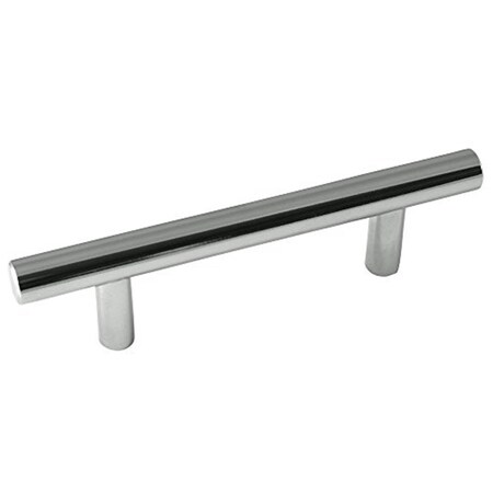 Laurey 87026 Steel T-bar Pull - Polished Chrome, Pack of 10, 10PK 722233870266