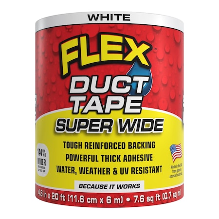 Flex Seal TAPE DUCT FLEX WHT 4.6INX20FT DTWHTR4620