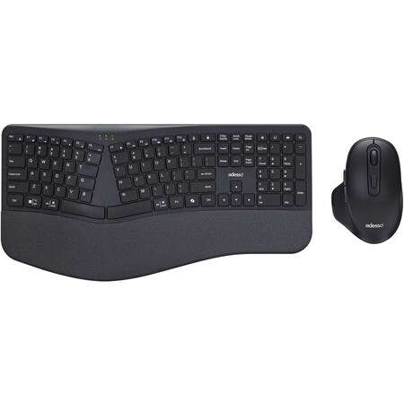 Adesso Wireless Ergonomic Scissor Switch Keyboard and Mouse Combo WKB-7500CB