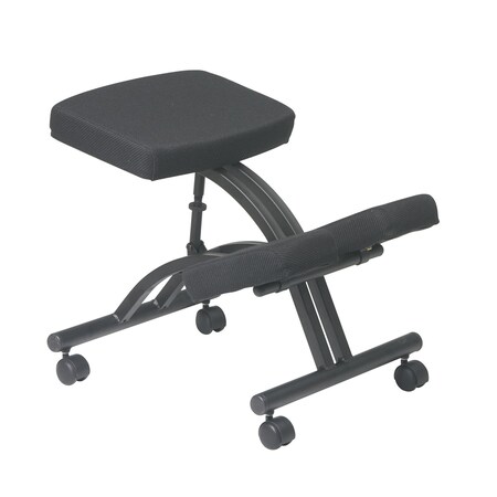 Office Star Knee Chair Knee Desk Chair, 20-1/2" to 28" Height, Fabric, Gray KCM1420