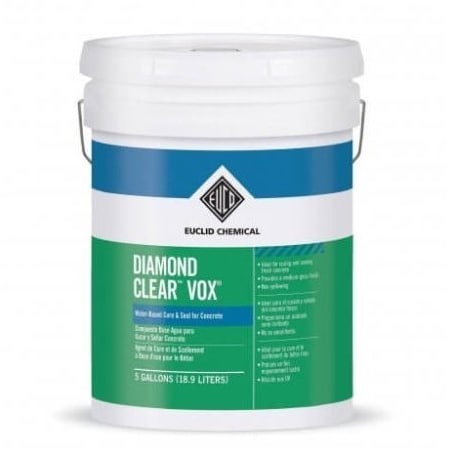 Euclid Chemical Euclid Diamond Clear VOX VOC Compliant Water-Based Non-Yellowing Cure & Seal for Concrete 5 Gallon 359VV-05