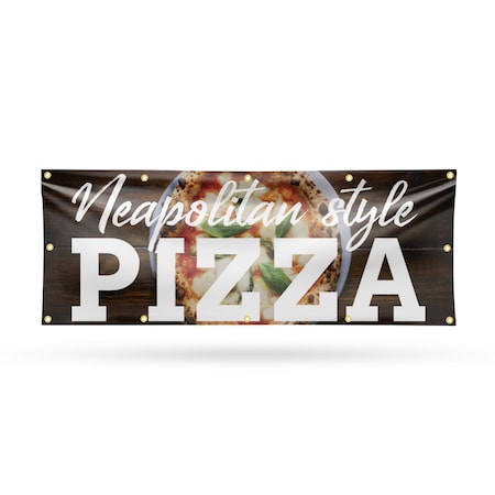 Signmission Neapolitan Pizza, 48 Inch x 120 Inch, Vinyl Banner B-120-30749