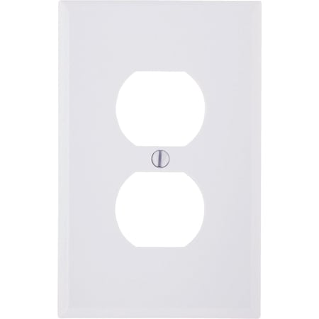 Leviton Mid-Way 1-Gang Smooth Plastic Outlet Wall Plate White 021-80503-00W