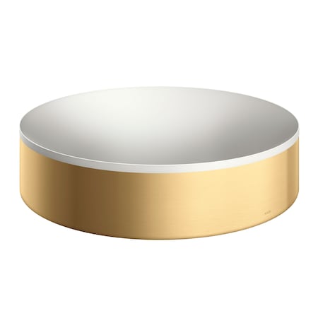 Axor Suite Sinks Round Sink without Overflow, 15 3/4" in Brushed Gold Optic 42001250