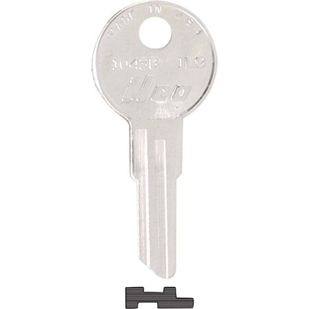 Kaba Ilco Illinois Nickel Plated File Cabinet Key IL9 / 1043B, 10PK AL00302622