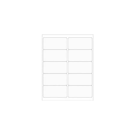 Bubblefast 4 x 2'' Clear Rectangle Laser Labels-10 Labels per Sheet BFLL223CL