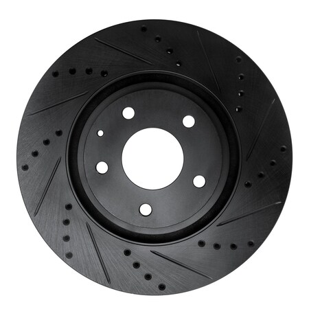Dfc Premium Black Drilled & Slotted Brake Rotor, Disc Brake Rotor, 633-80078R