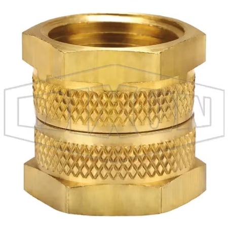 Dixon Garden Hose Adapter, 3/4-11-1/2, Female Garden Hose Thread Swivel, 34 to 195DegF 5061212CLF