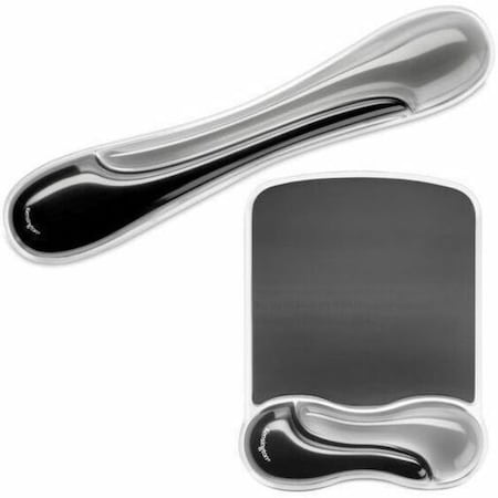 Kensington Duo Gel Mouse Pad Wrist Rest - Gray - 7.63" Dimension - Black/Gray - Gel - TAA Compliant K62399US