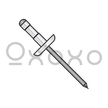 Oxoxo 5/32X.156-.375 Multi Grip Dome Head Rivet Black Phosphate, 6000PK 219020