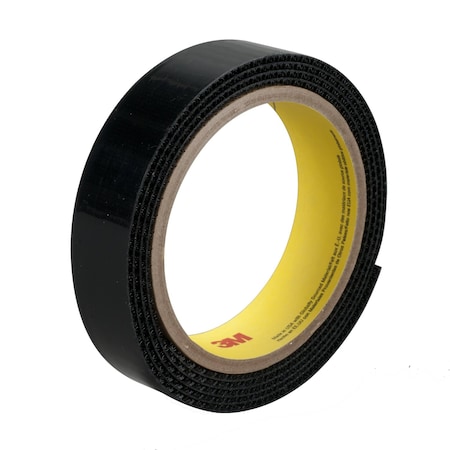 3M Reclosable Fastener, Acrylic Adhesive, 150 ft, 1 in W, Black SJ3526N