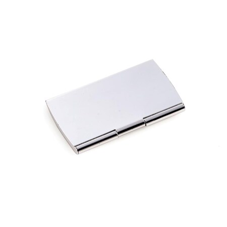 Buena Voluntad International  Silver Plated Business Card Case with Smooth Finish BU2824489
