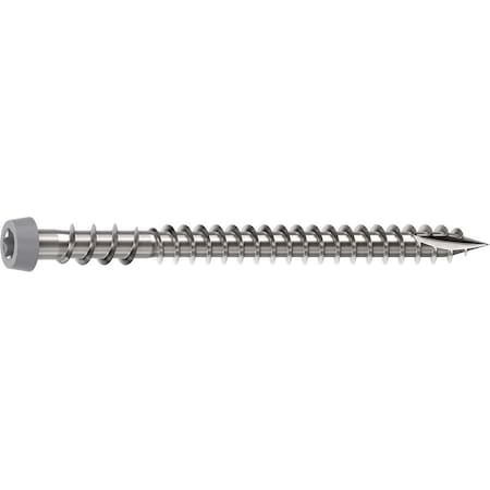 Camo Deck Screw, No 10 Thread, 2-1/2 in L, Reverse Upper Thread, Trim Head, Star Drive, Sharp, Type-17 Point 0367158ES