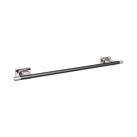 Amerock Esquire Polished Nickel/Gunmetal Contemporary 18 in 457 mm Towel Bar BH26614PNGM