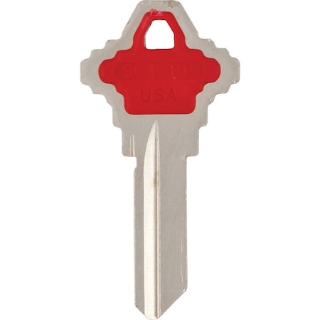 Ilco Schlage Design Decorative House Key SC1-Red , 5PK IAK00002512