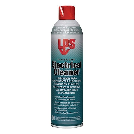 Lps Plastic Safe Contact Cleaner, Aerosol Spray Can, 18 oz, Liquid 04620