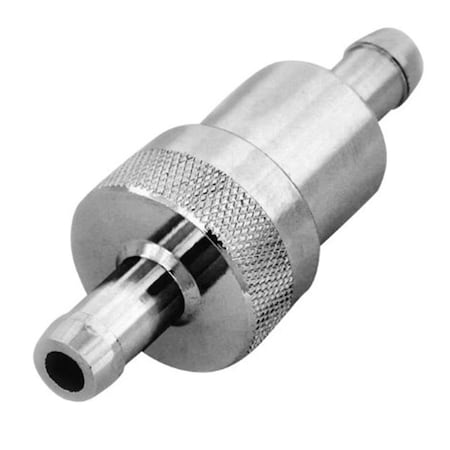 Strike3 R9407 Billet Aluminum 0.37 in. Chrome Fuel Filter with Bronze Element ST759337