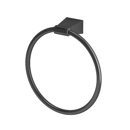 Gatco Bleu Towel Ring, Matte Black 4712MX