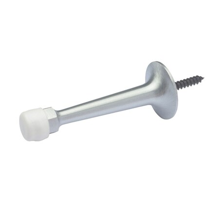 Rockwood 3-1/4in Solid Baseboard Door Stop Satin Chrome Finish 51926D