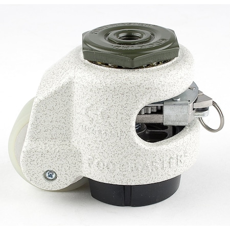 Foot Master Leveling Caster, Alum, Swivel, M12 GDR-60-S-HUP