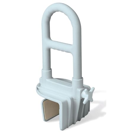 Medline Deluxe Bathtub Grab Bar with Microban, 250 lb. Capacity, Light Gray MDS86321WPMBH